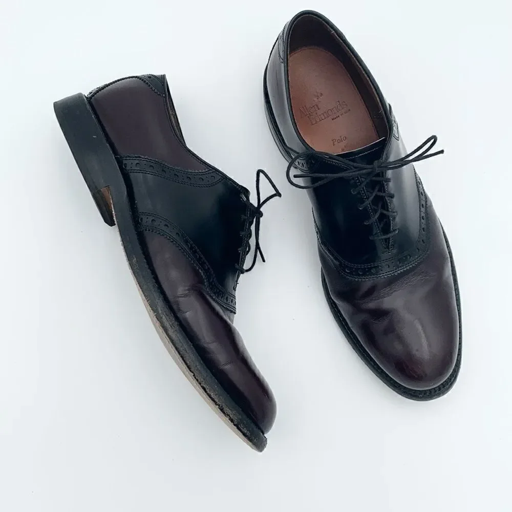 Allen Edmonds McAllister Wingtip Oxford Shoes | Two-Tone Brown & Black Men’s 10D